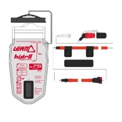 LEATT Reservoir 0.75 L Flat Clean Tech - Drinkbaarheidsblaasje