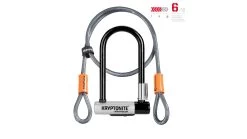 Kryptonite KryptoLok Min-7 + KFlex 120cm - Grijs/Zwart