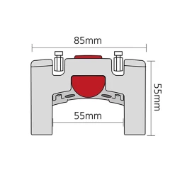 KLICKFIX Stuuradapter Universeel - Zwart -Fietsuitrusting Winkel Lenkeradapter masse