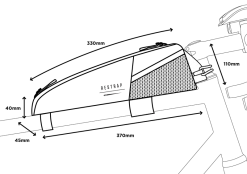 Restrap Adventure Race Bovenbuis Tas - Lang - Zwart -Fietsuitrusting Winkel Restrap Race Top Tube Size Guide