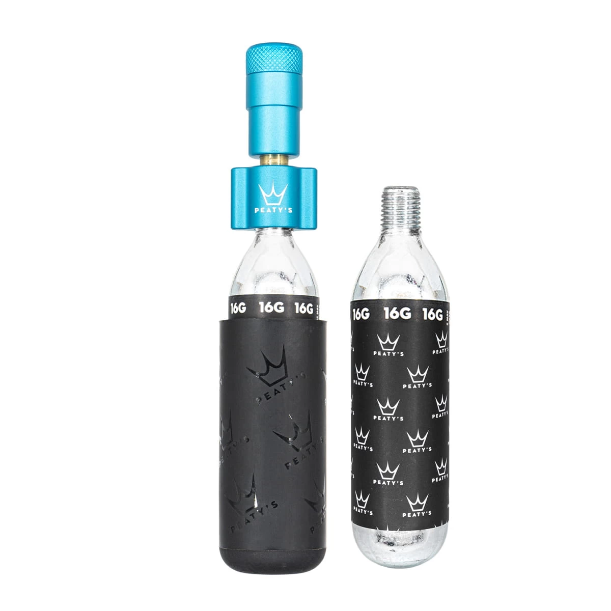 Peaty's Holeshot CO2-bandenvuller - Road & Gravel (16 G) - Turquoise 3 Peaty's Holeshot CO2-bandenvuller - Road & Gravel (16 G) - Turquoise