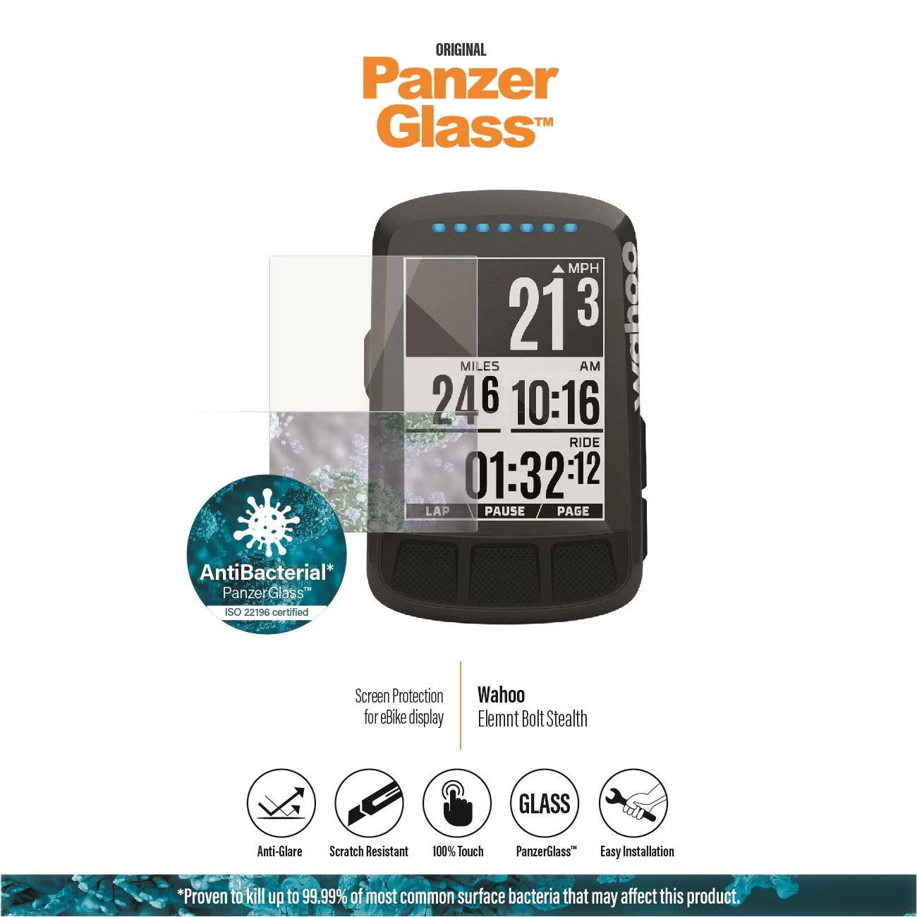 PanzerGlass Wahoo Elemnt Bolt Stealth AntiGlare Antibacterieel 10 PanzerGlass Wahoo Elemnt Bolt Stealth AntiGlare Antibacterieel - Afbeelding 8