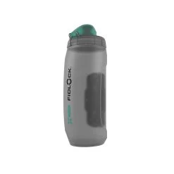 Fidlock Fles 590 Antibacterieel + Bike Base - Grijs/turquoise -Fietsuitrusting Winkel fidlock twist bottle590 antibacterial single TBL vorn v2