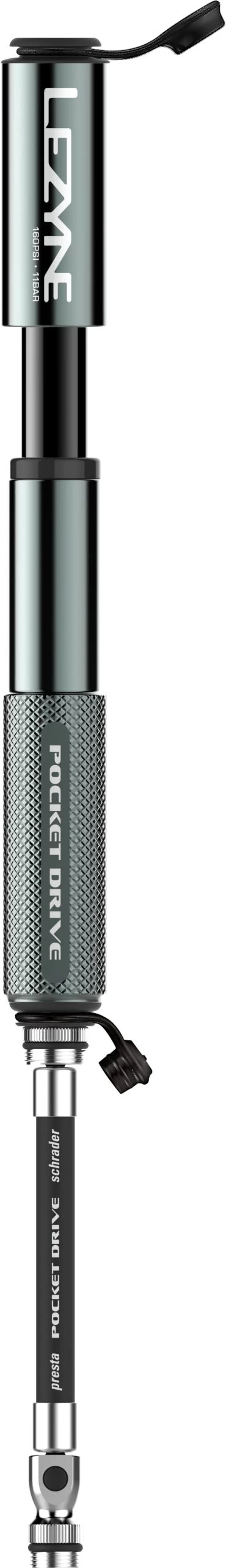 Lezyne Mini Pomp CNC Pocket Drive - Grijs 4 Lezyne Mini Pomp CNC Pocket Drive - Grijs - Afbeelding 2